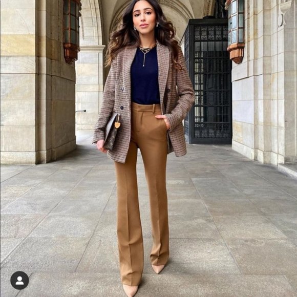 ZARA FLARED PANTS Camel 8135/703 BLOGGER FAVE - Picture 3 of 9